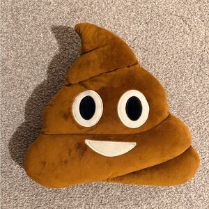 Playful Brown Emoji Pillow